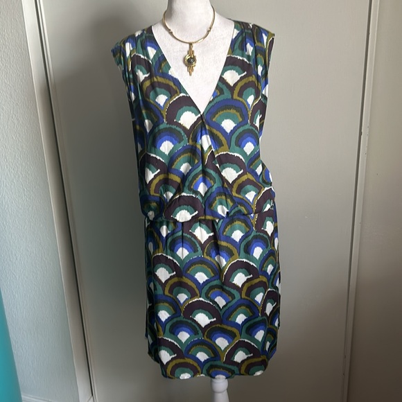 Boden Women’s Plus Size Sleeveless Surplice V-Neck Retro Multicolor Print - Picture 10 of 10